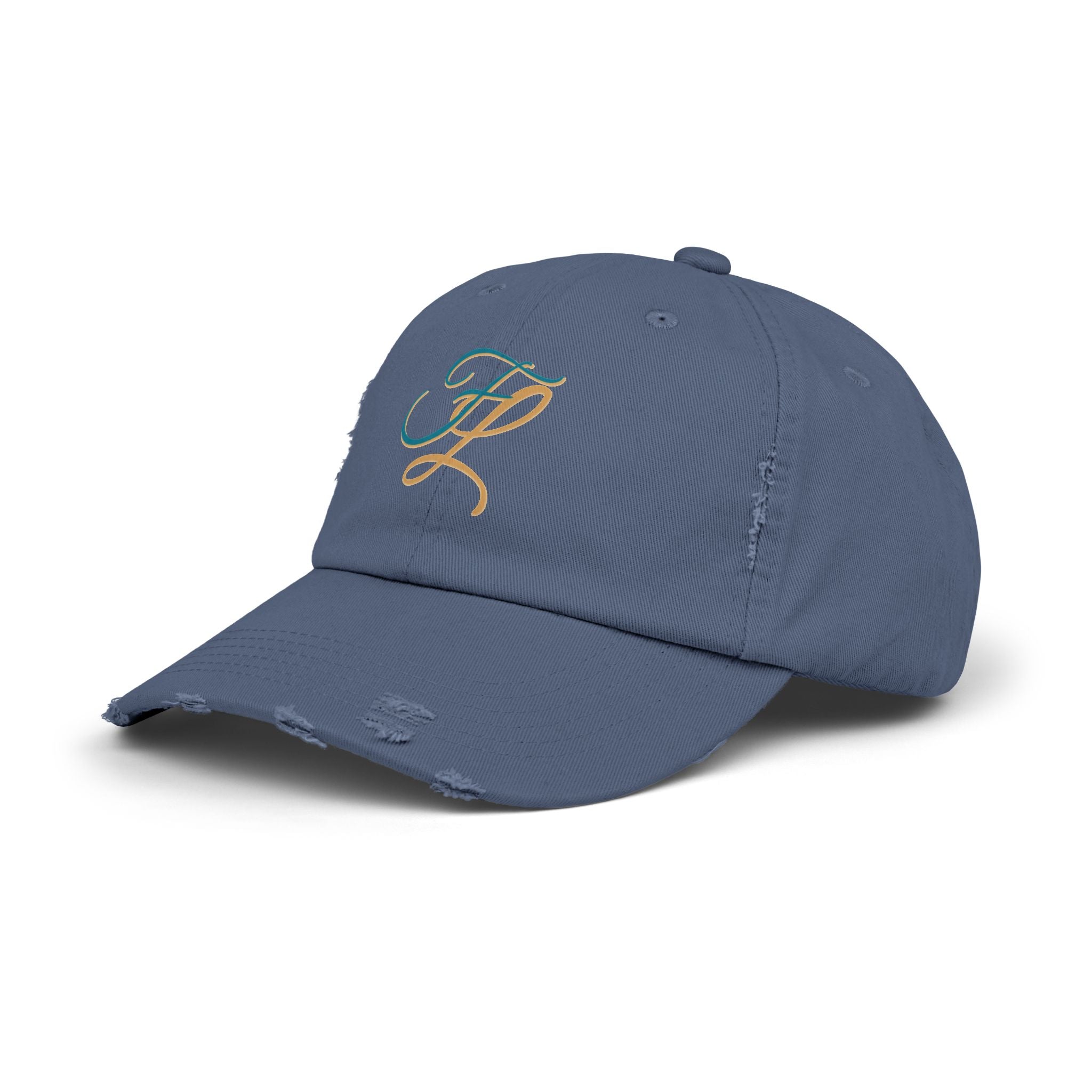 Distressed Cap with 'FL — Forbidden Love' Monogram