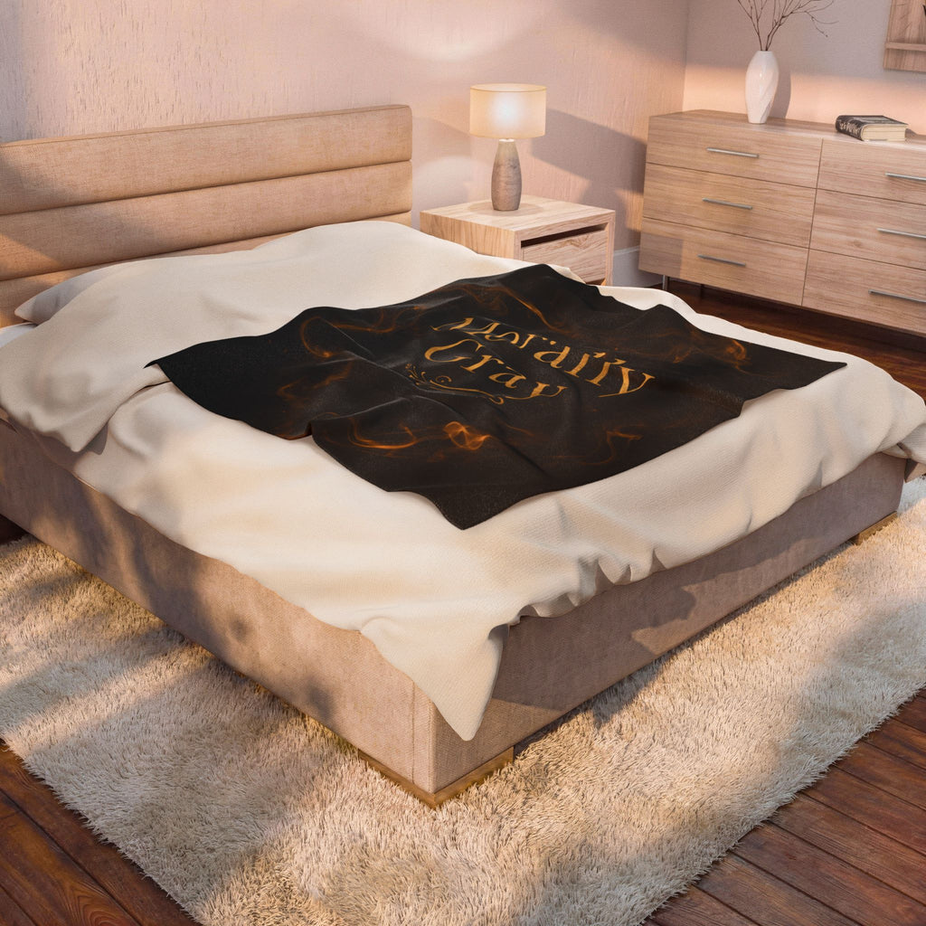 Morally Gray Velveteen Plush Blanket